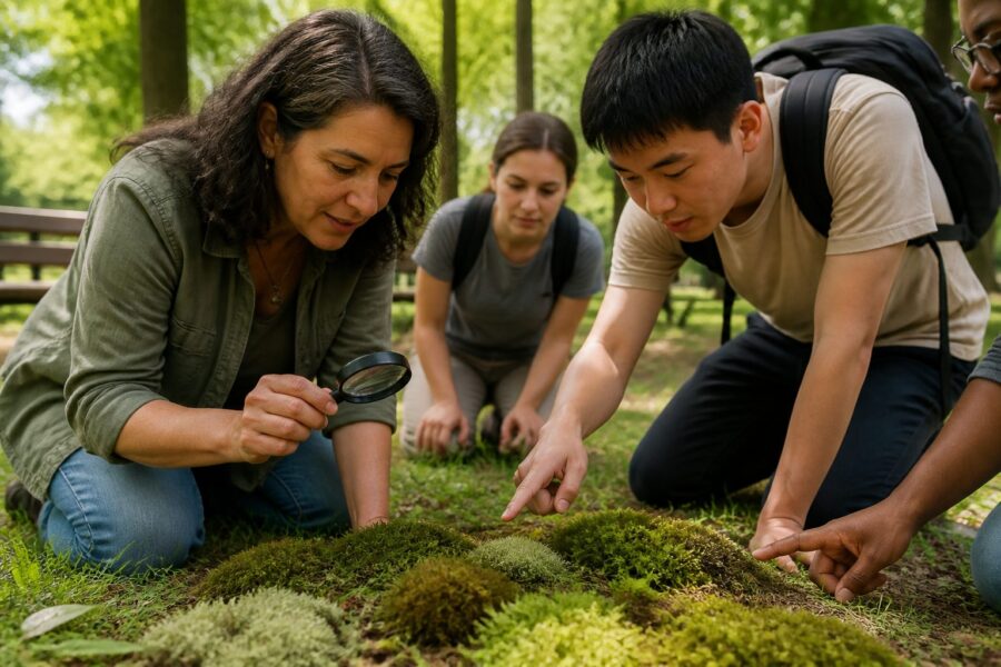 How to Identify Common Mosses in City Parks (Trails, Lawns, and Tree Bases)