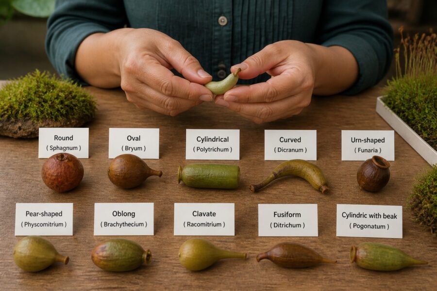 Moss Capsule Shapes for Identification: Round, Oval, Cylindrical, and Curved Capsules in Plain Terms