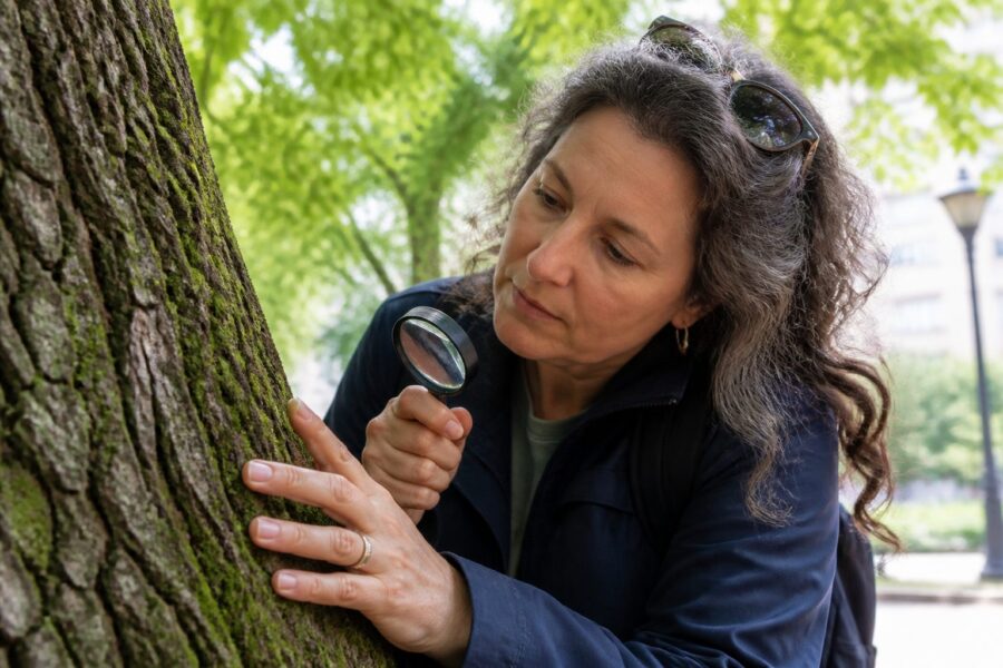 Moss Identification on Urban Tree Bark: Reading Bark Texture, Moisture, and Light