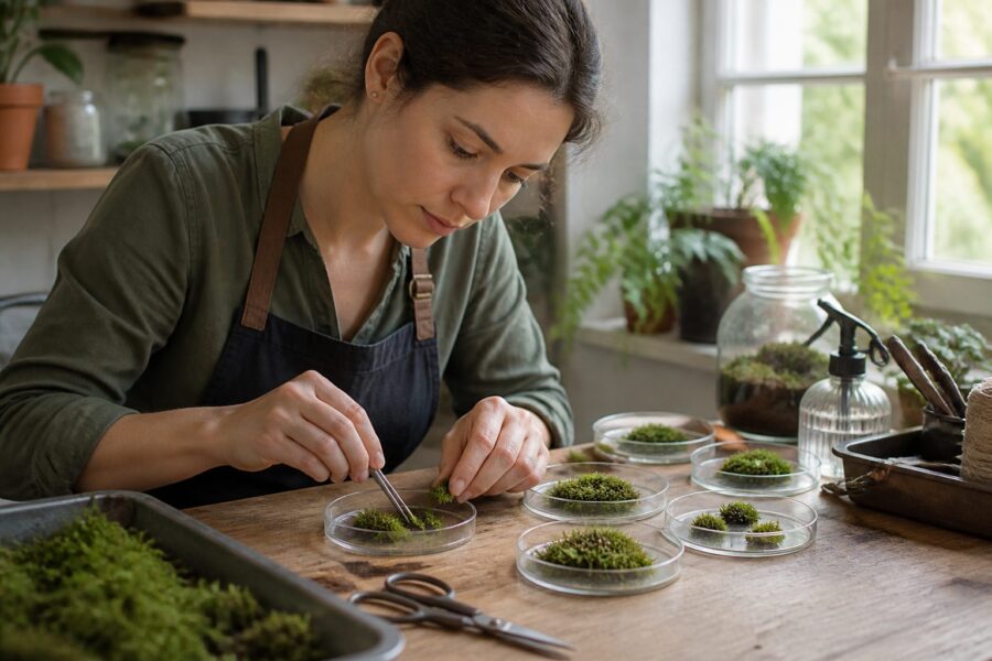 Moss Propagation in Shallow Dishes: A Desk-Friendly Method for Small Batches