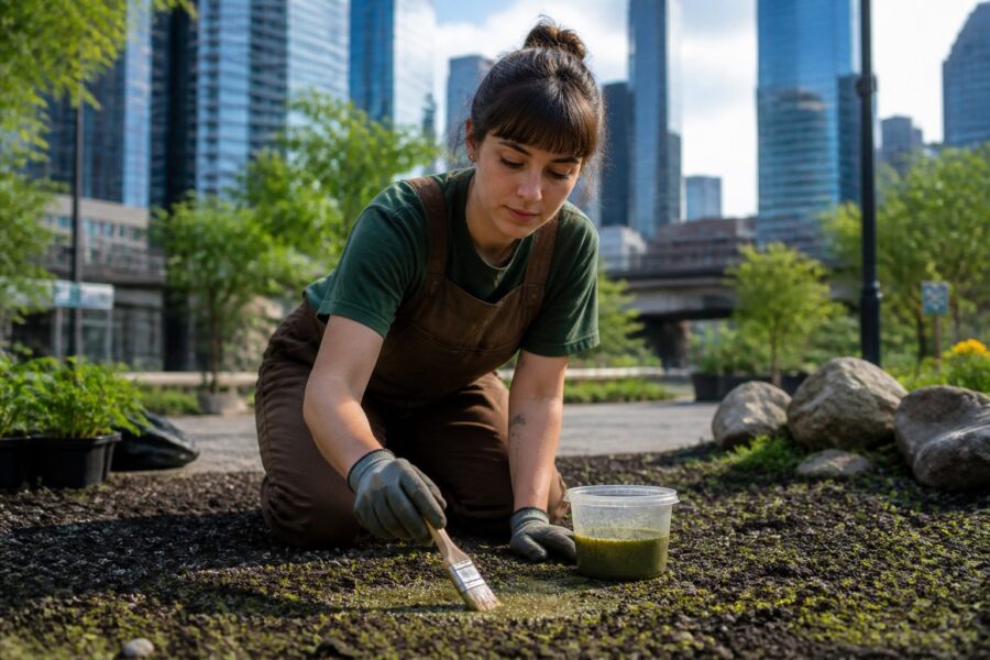Moss Spore Slurry for Urban Projects: A Realistic Method for Establishing New Patches
