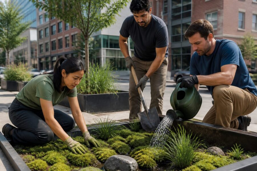 Moss-Based Stormwater Planters: A Practical Guide to Slowing Runoff on Small Sites
