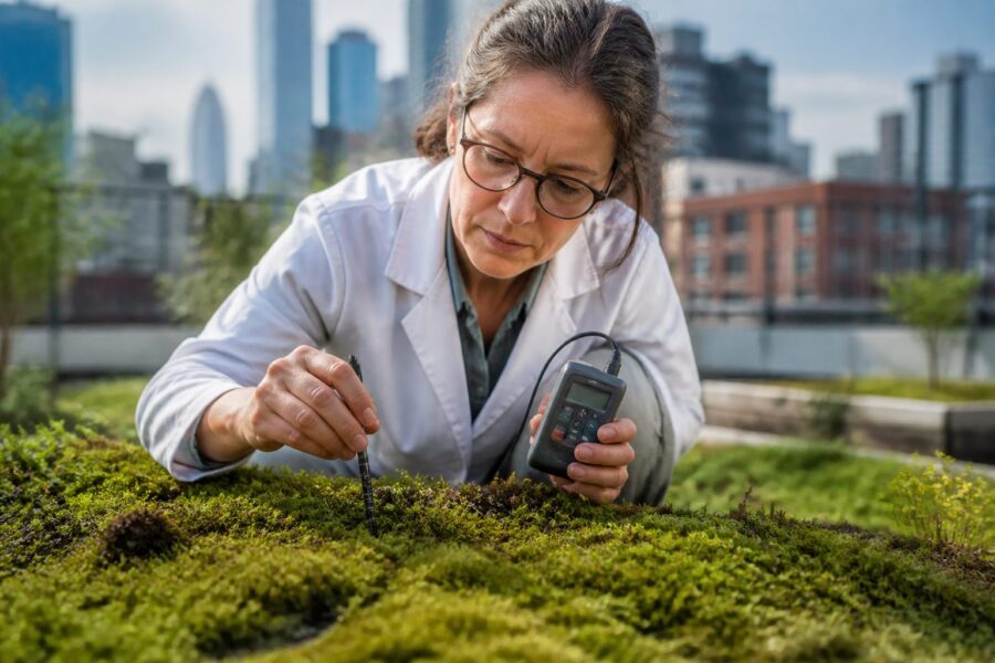 Moss Thermal Lag: How Moisture and Thickness Change Day–Night Temperature Swings