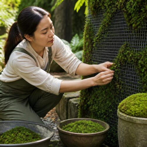 Propagating Moss With Mesh: A Stable Method for Slopes, Pots, and Vertical Surfaces