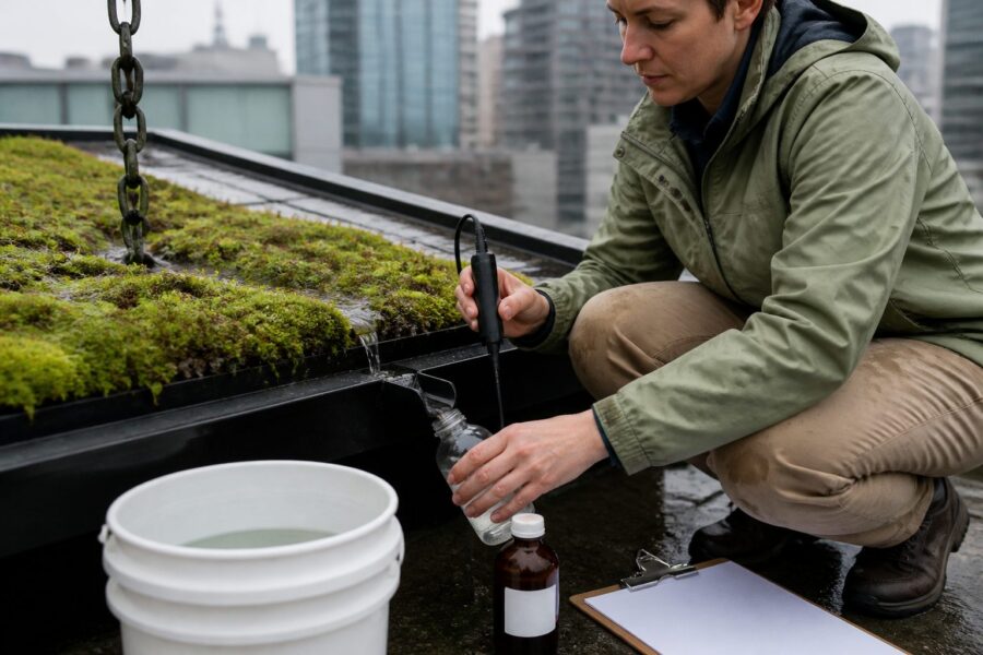 Moss and Rainwater Quality: How a Living Surface Filters Contaminants Before They Drain