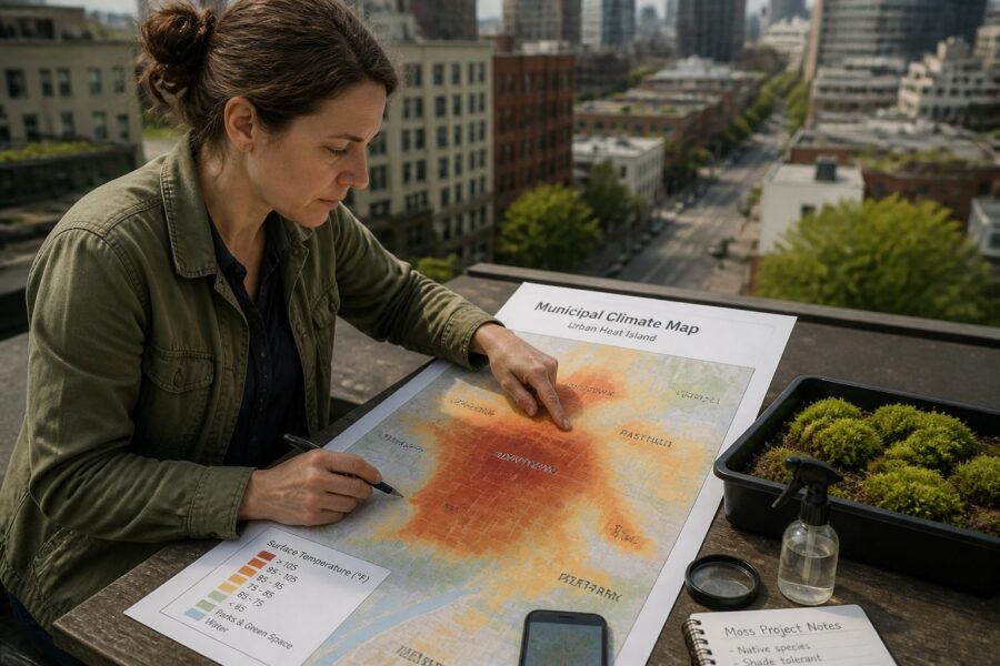Urban Heat Island Data for Moss Projects: How to Read Municipal Climate Maps and Use Them
